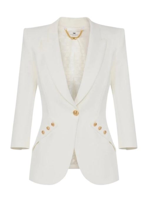 Lightweight double crepe jacket with logo buttons ELISABETTA FRANCHI | GI16452E2.360